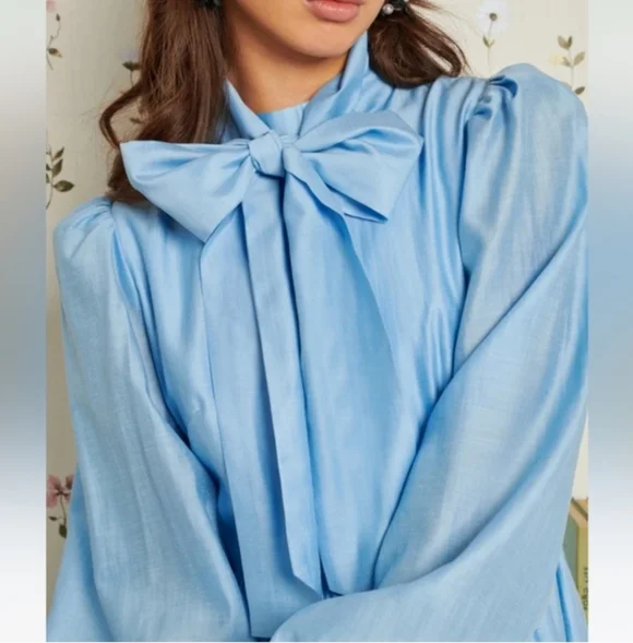 Sister Jane Knickknack Blue Bow Midaxi Dress - Picture 10 of 10